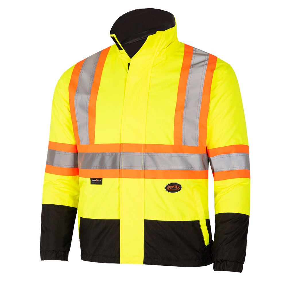 Hi-Vis Reversible Safety Jacket – Waterpoof/Breathable – Hi-Vis Yellow – 4XL