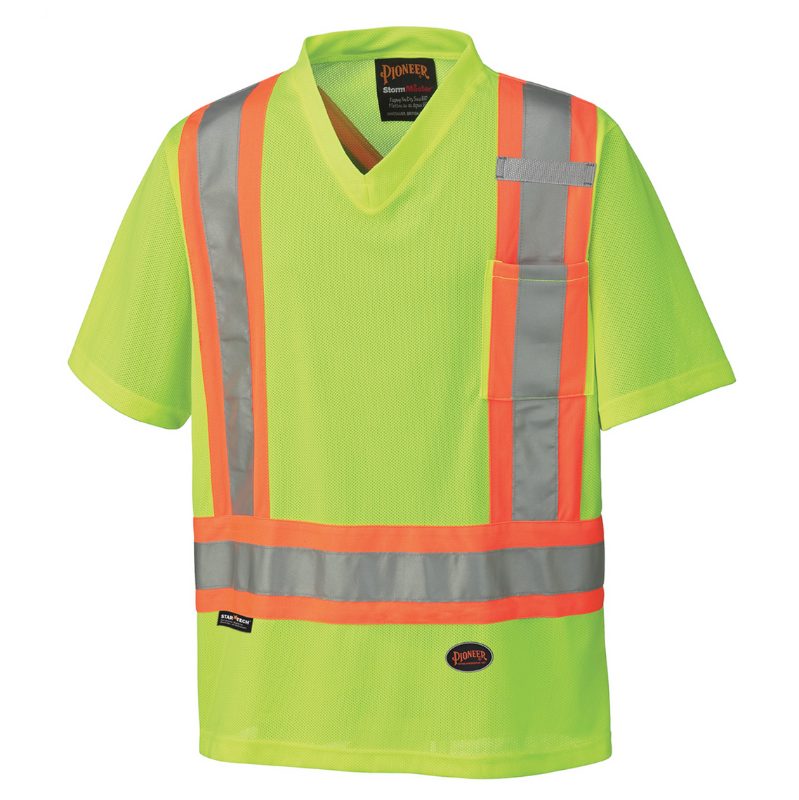Hi-Vis Micro Mesh Traffic T-Shirt – Hi-Vis Yellow/Green – 4XL