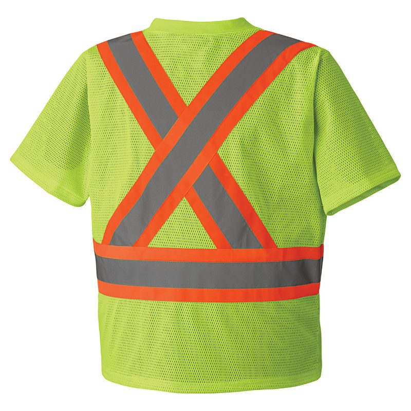 Hi-Vis Micro Mesh Traffic T-Shirt – Hi-Vis Yellow/Green – S