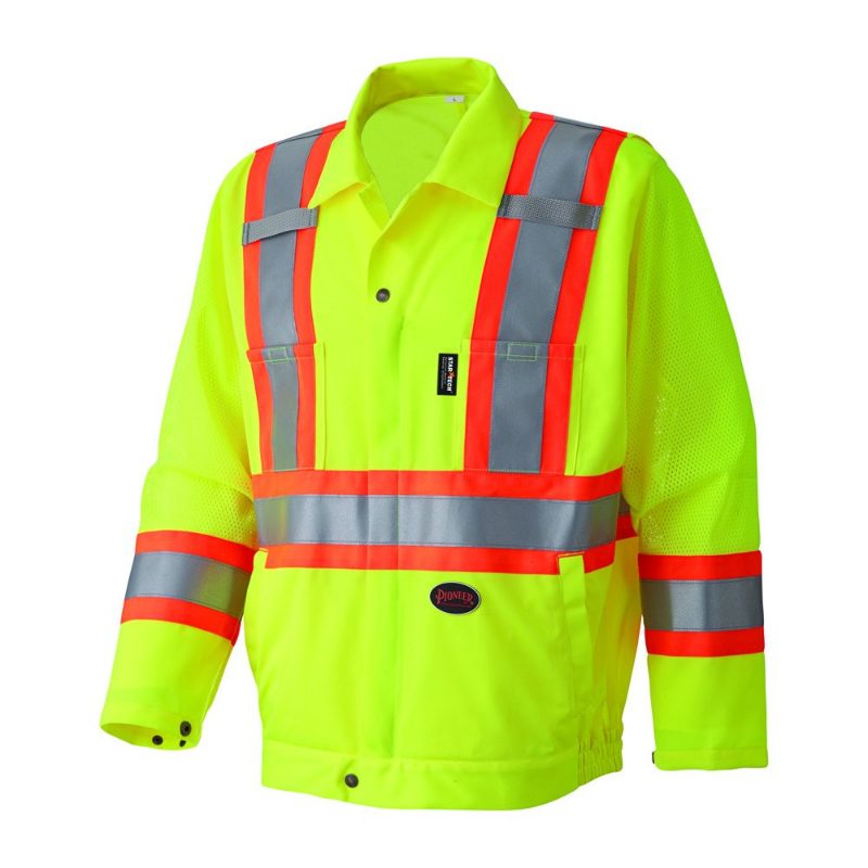 Hi-Vis Traffic Safety Jacket – Hi-Vis Yellow/Green – M