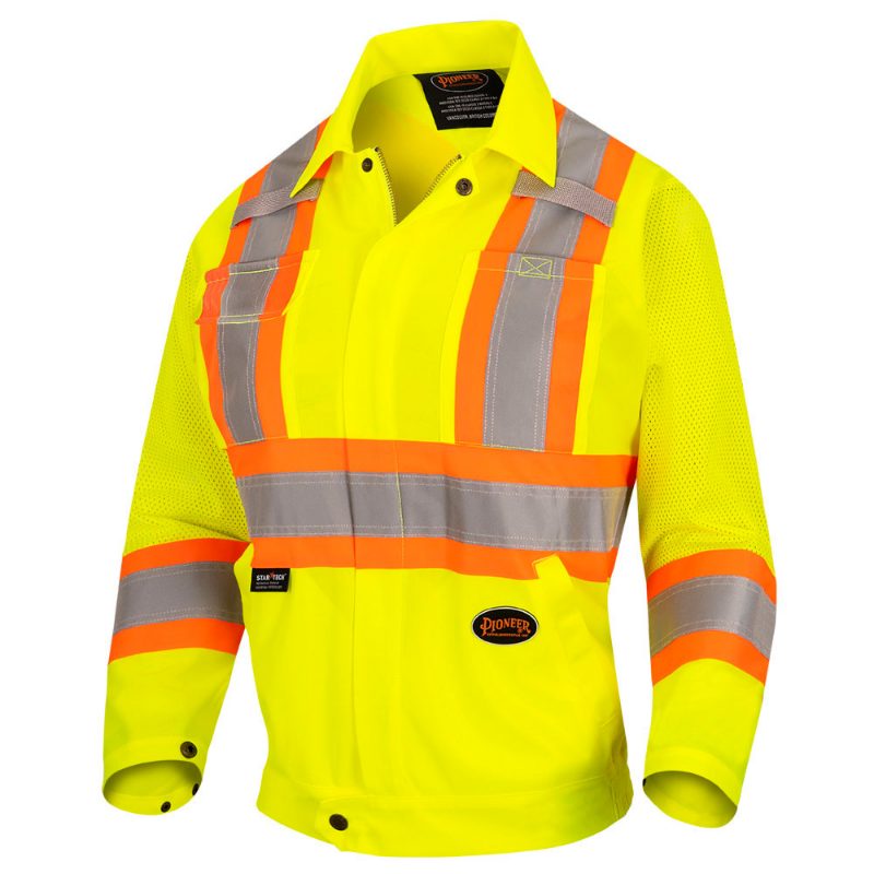 Hi-Vis Traffic Safety Jacket – Hi-Vis Yellow/Green – XL