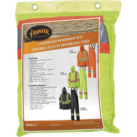 Waterproof Lightweight Safety Rain Suit – Yellow/Green – 4XL