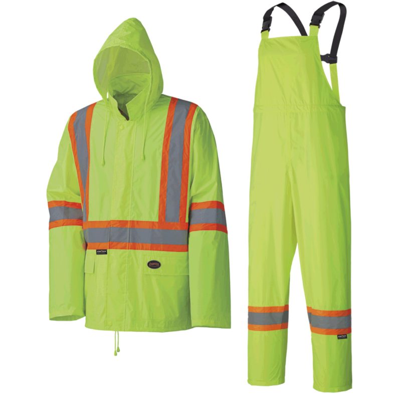 Waterproof Lightweight Safety Rain Suit – Yellow/Green – L