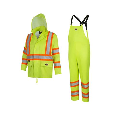 Waterproof Lightweight Safety Rain Suit – Yellow/Green – S