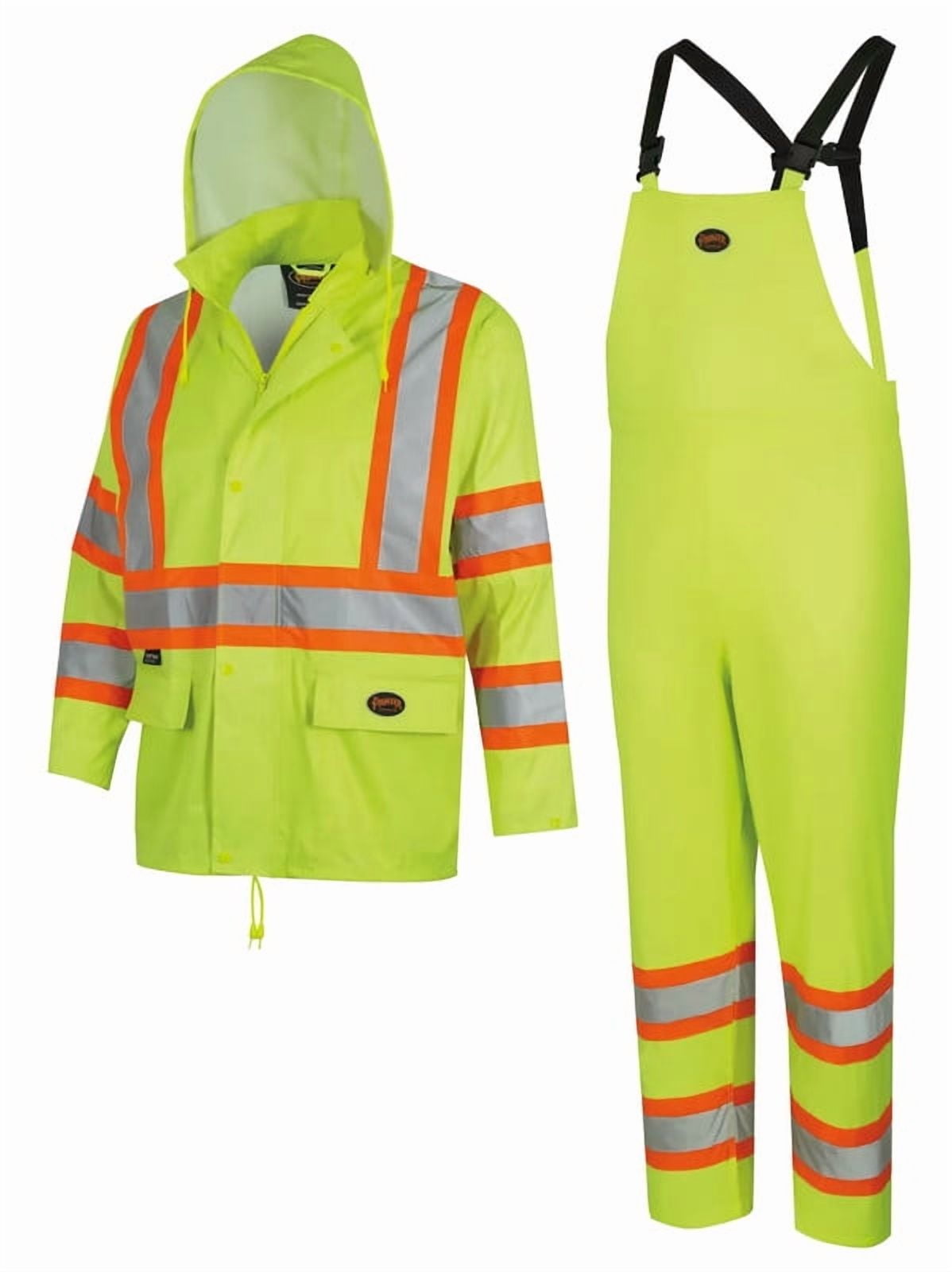 Waterproof Lightweight Safety Rain Suit – Yellow/Green – XL