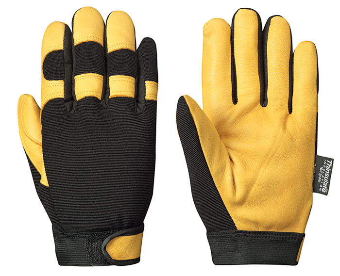 Mechanic's Style Ergonomic Glove – Black/Gold – L