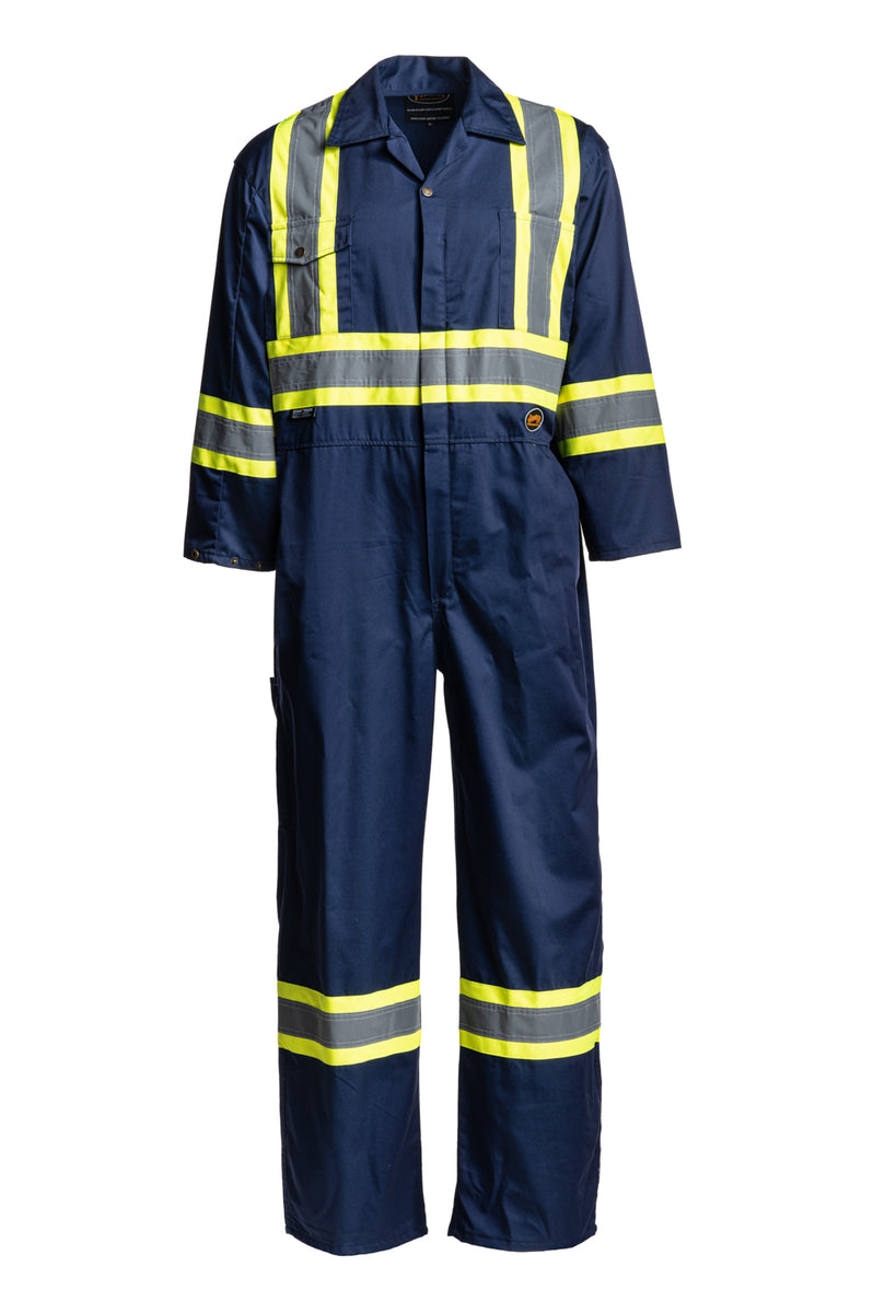 Poly/Cotton Coveralls – Zipper Closure – Navy – 38