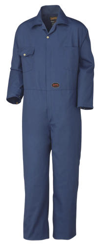 Poly/Cotton Coveralls – Zipper Closure – Navy – 46
