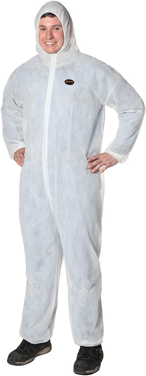 Polypropylene Disposable Coveralls –Zipper Closure – 50/CS – White – 2XL