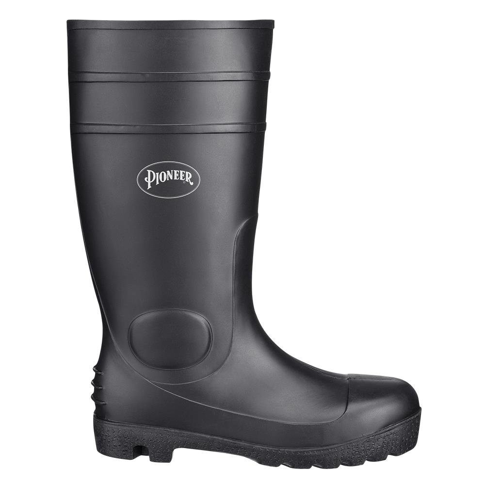 Plain Toe PVC Boot – Black – 12