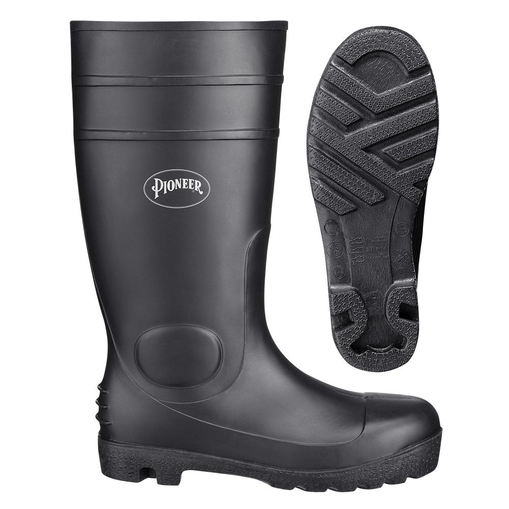 Plain Toe PVC Boot – Black – 13
