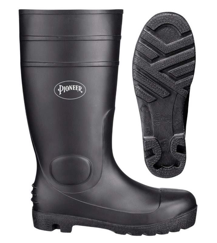 Plain Toe PVC Boot – Black – 6