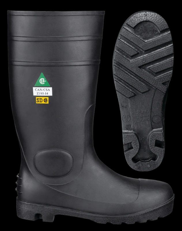 Steel Toe/Plate PVC Boot – Black – 5