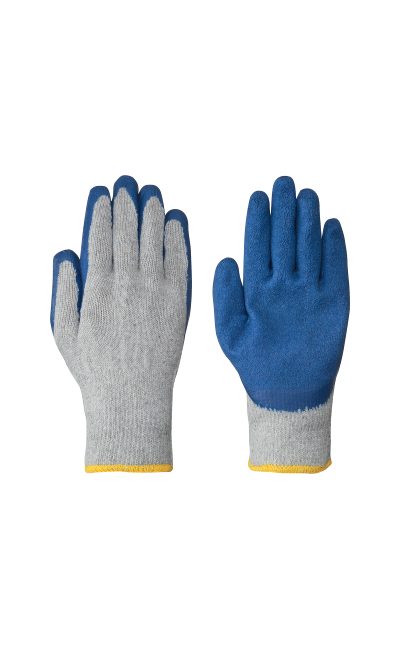 Seamless Knit Poly/Latex Glove – Grey – M