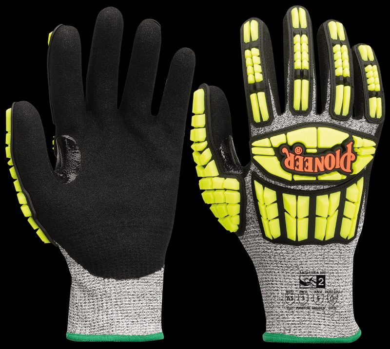 Cut and Impact-Resistant Gloves (Pair) with TPR – Level A5 – M