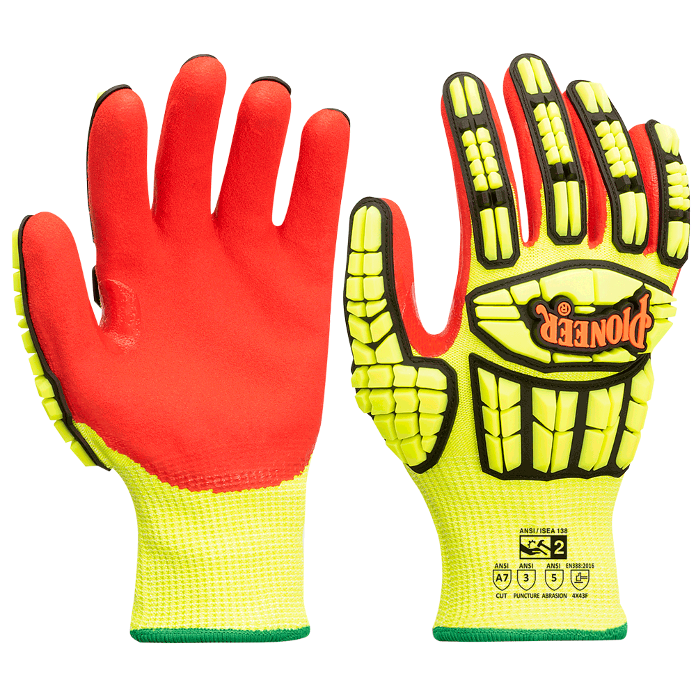 Cut and Impact-Resistant Gloves (Pair) with TPR – Level A7 – M
