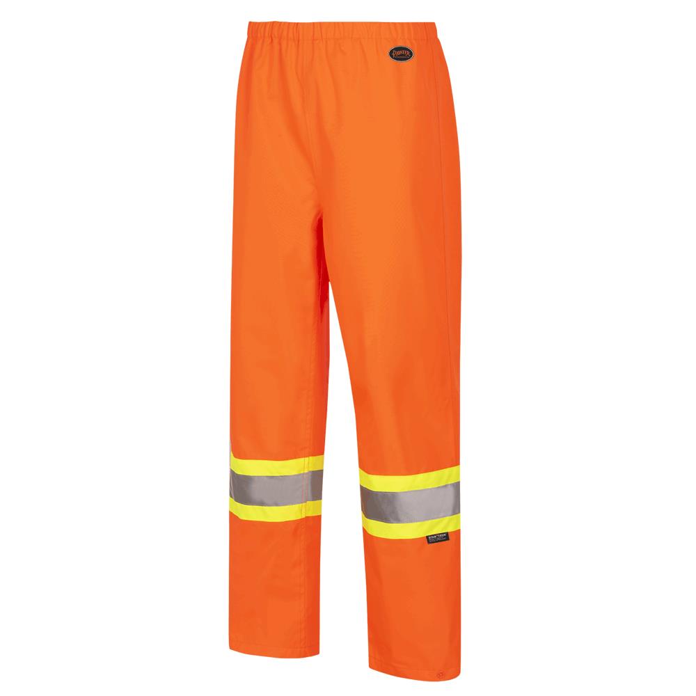"The Rock" Women's Hi-Vis 300D Oxford Poly Pants – PU Coated – Hi-Vis Orange- S