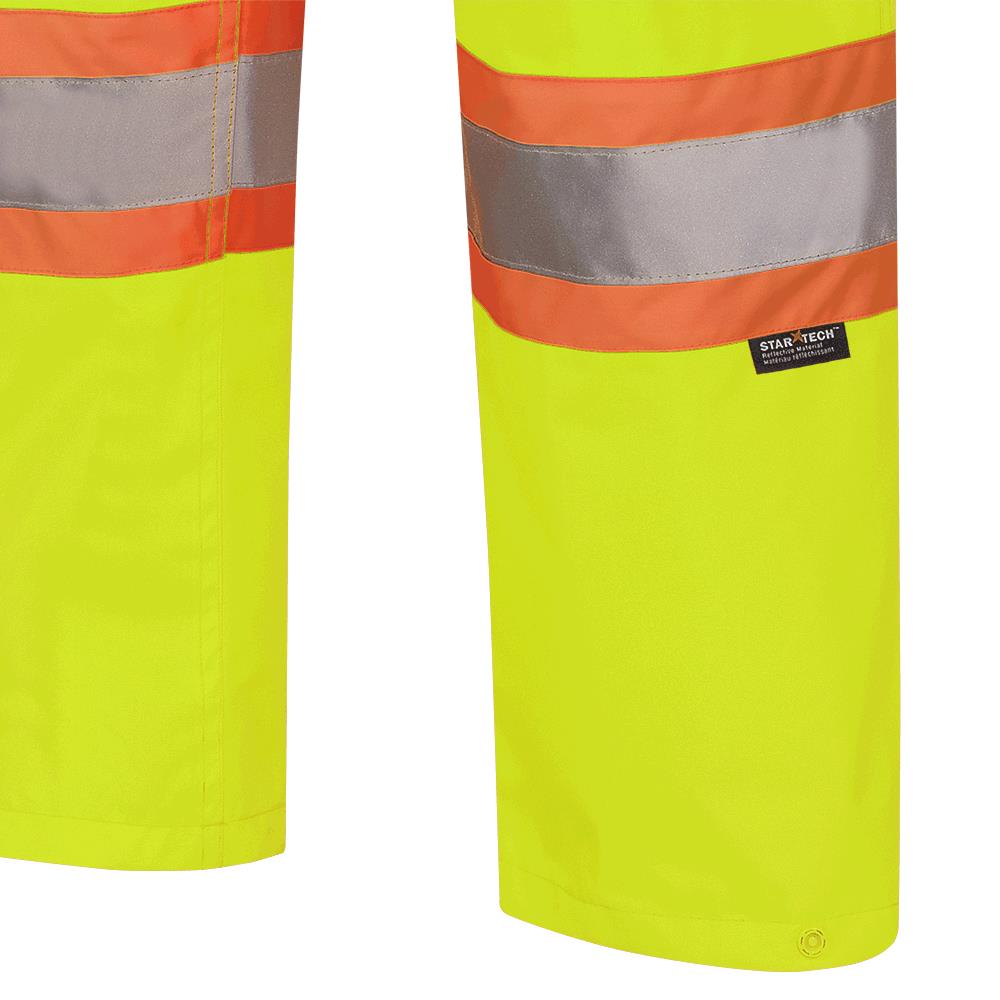 "The Rock" Women's Hi-Vis 300D Oxford Poly Pants – PU Coated – Hi-Vis Yellow- 2XL