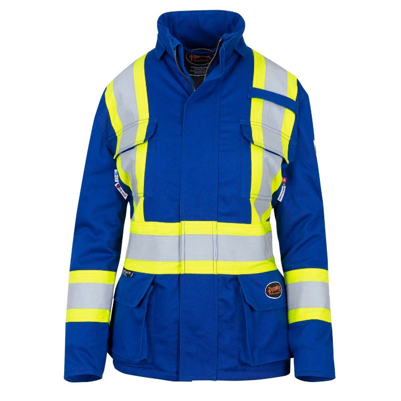 Women's FR-Tech® Hi-Vis FR/Arc-Rated Quilted Safety Parka – Royal Blue – 3XL