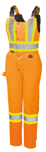 Women’s Waterproof Overalls – Elastic Waist – Hi-Vis Orange – 3XL