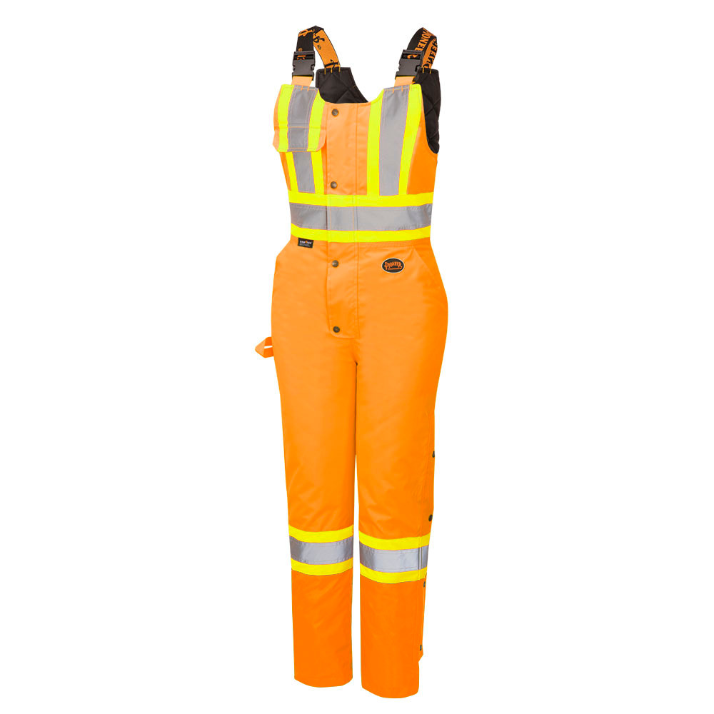 Women’s Waterproof Overalls – Elastic Waist – Hi-Vis Orange – XL
