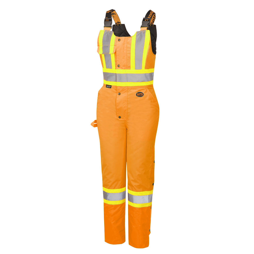 Women’s Waterproof Overalls – Elastic Waist – Hi-Vis Orange – XS