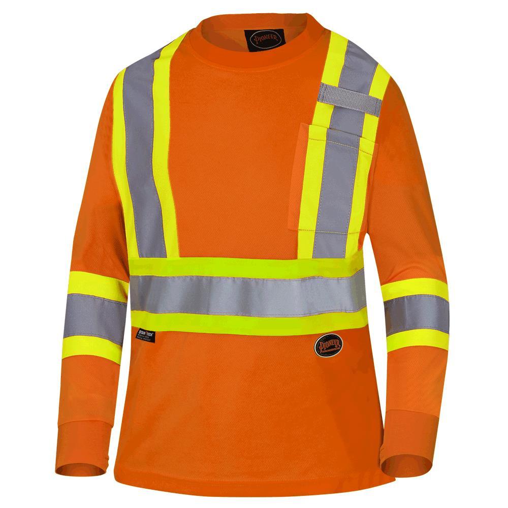 Women's Hi-Vis Bird's-Eye Safety T-Shirt – Hi-Vis Orange – M