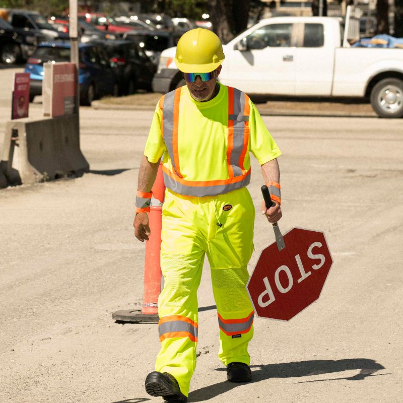 Women's Hi-Vis Traffic Safety Pants – Hi-Vis Yellow/Green – 2XL