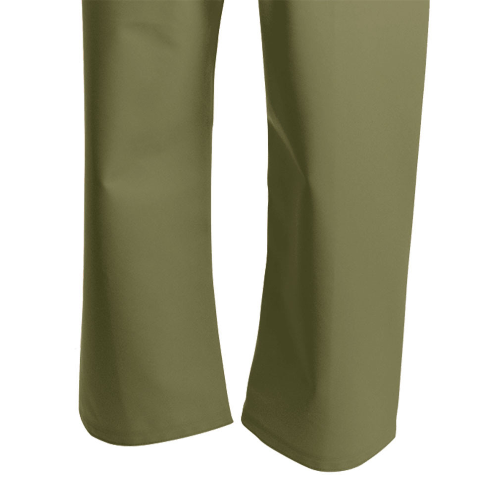 Canadian Waterproof Rain Bib Pants – PVC Coated Polyester – Olive – 2XL