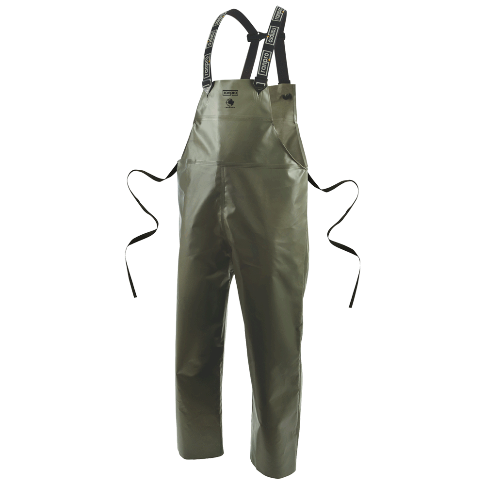 Defender Premium PVC Bib Pants – 100% Waterproof – Dark Green – S