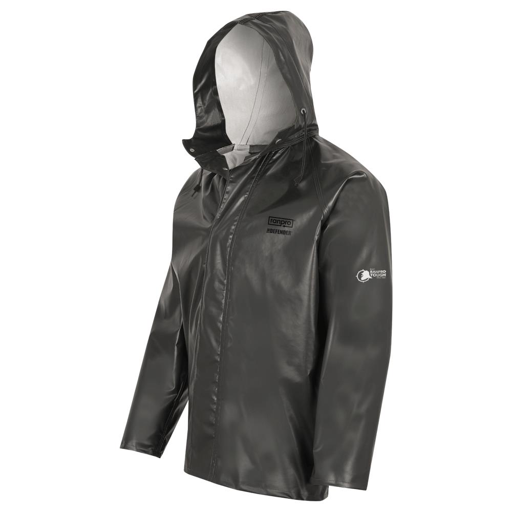 Defender Premium PVC Hooded Jacket – 100% Waterproof – Dark Green – 5XL