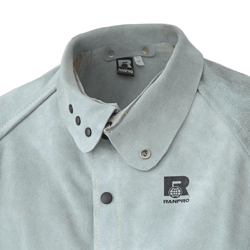 FR Econoweld Jacket – Premium Kevlar®-Stitched Leather – Pearl Gray – M