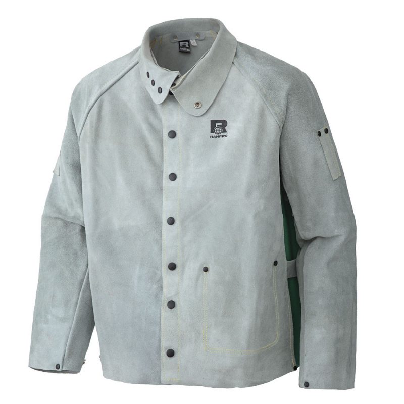 FR Econoweld Jacket – Premium Kevlar®-Stitched Leather – Pearl Gray – XL