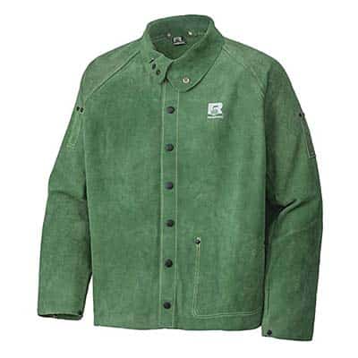 Welding Jacket – Side-Split Leather – Kevlar® Seams – Green – M