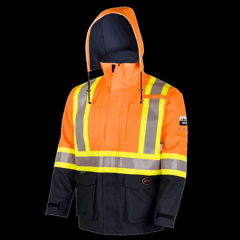 Petro-Gard® Hi-Vis FR/ARC-Rated Safety Jacket – Neoprene-Coated Nomex® – Hi-Vis Orange – S