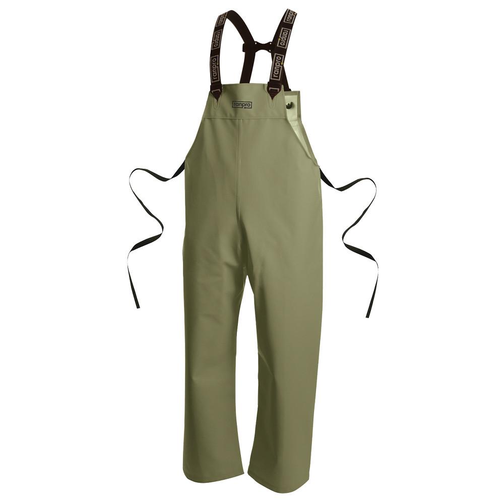 Snapper® Waterproof Bib Pants – PVC Coated Polyester/Cotton – Green – M