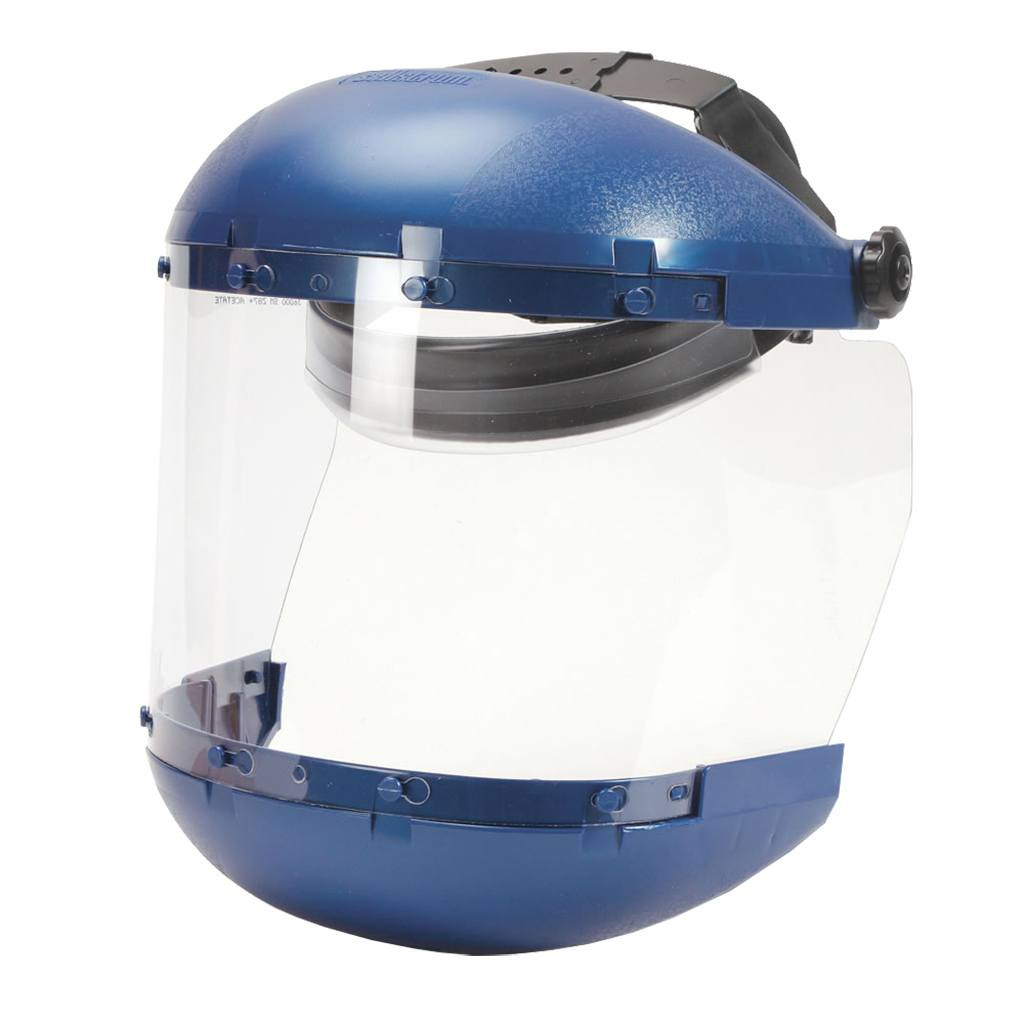 380 Series Face Shield Window – Dual Crown – 6-1/2"X19-1/2"X0.040" – Acetate – Shade 5 IR Uncoated