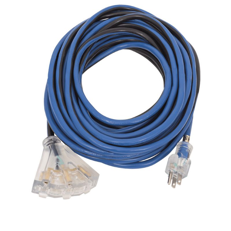 Extension Cord – Contractor Grade – Tri-Tap – 14 Gauge – 50'