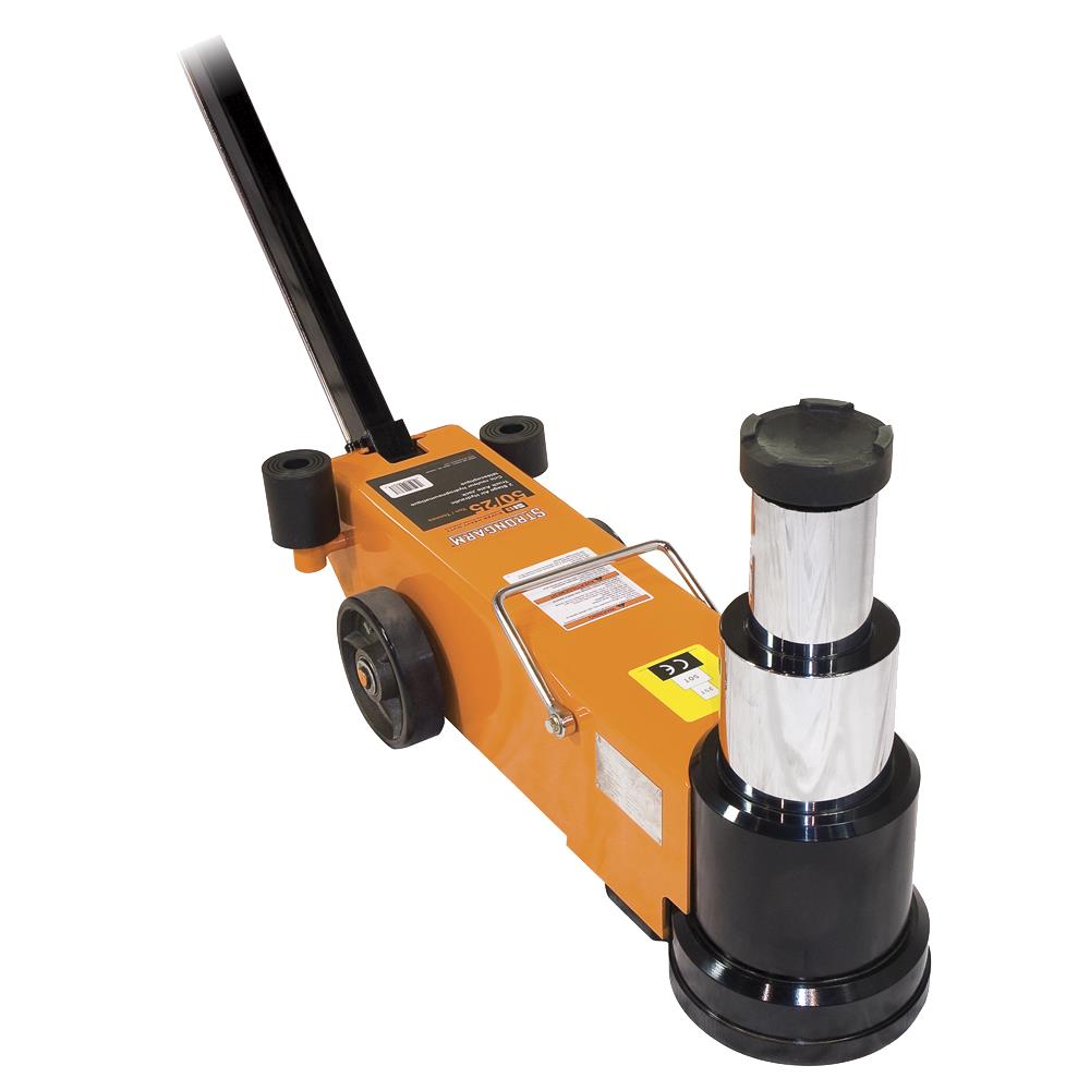 2 Stage Air Hydraulic Truck Jack – Super Heavy Duty – 50/25 Ton