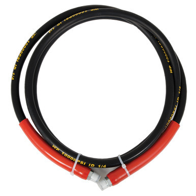 6' Hydraulic Rubber Hose – 1/4" Diameter – 10,000 PSI – 3/8" NPT