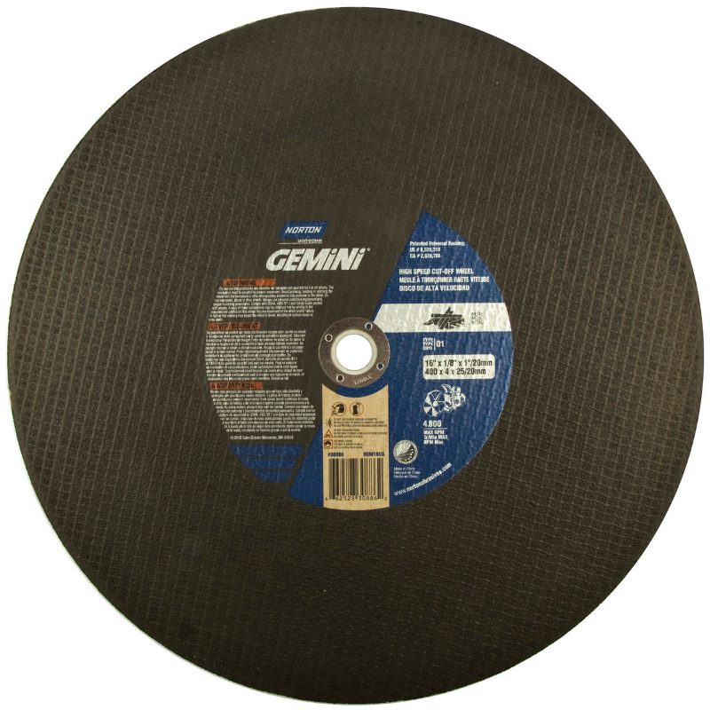 16 In. x 1/8 In. x 1 In.-20 mm Gemini Metal Cut-Off Wheel A 24 T T01/41