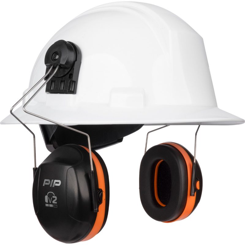 V2 Cap Mounted Passive Ear Muff NRR 24 (Neon Orange OS)