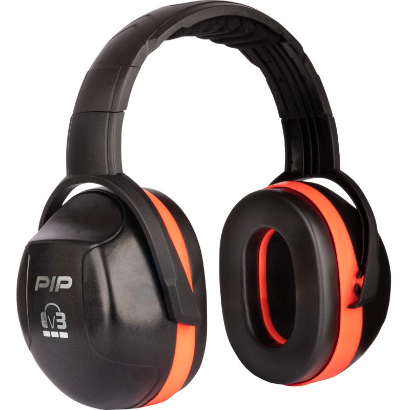 V3 Cap Mounted Passive Ear Muff NRR 26 (Neon Red OS)