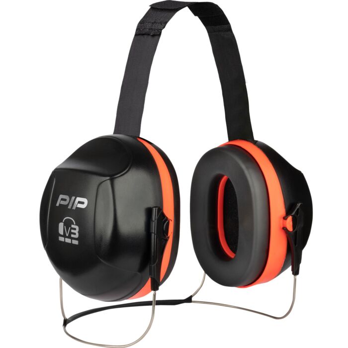 V3 Passive Ear Muff with Neckband NRR 27 (Neon Red OS)