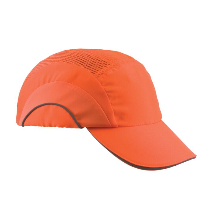 Baseball Style Bump Cap with HDPE Protective Liner and Adjustable Back (Hi-Vis Orange OS)
