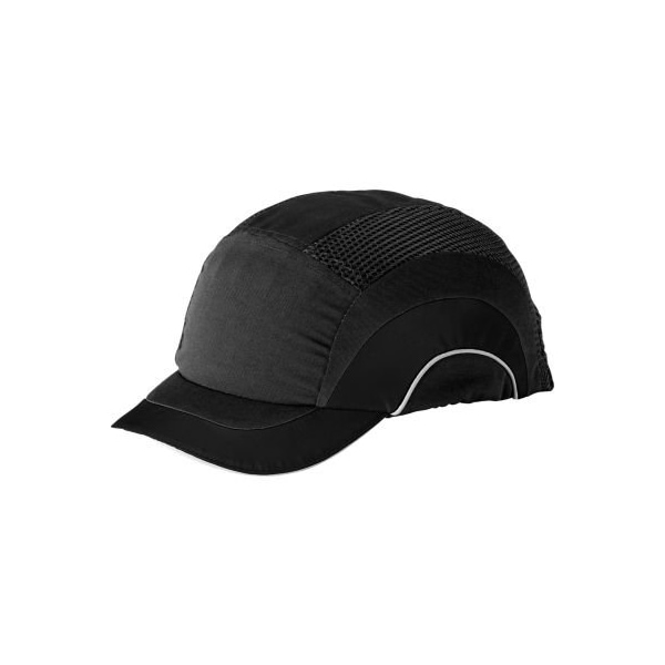 SHORT BRIM BUMP CAP, ADJUSTABLE,BK (Black OS)