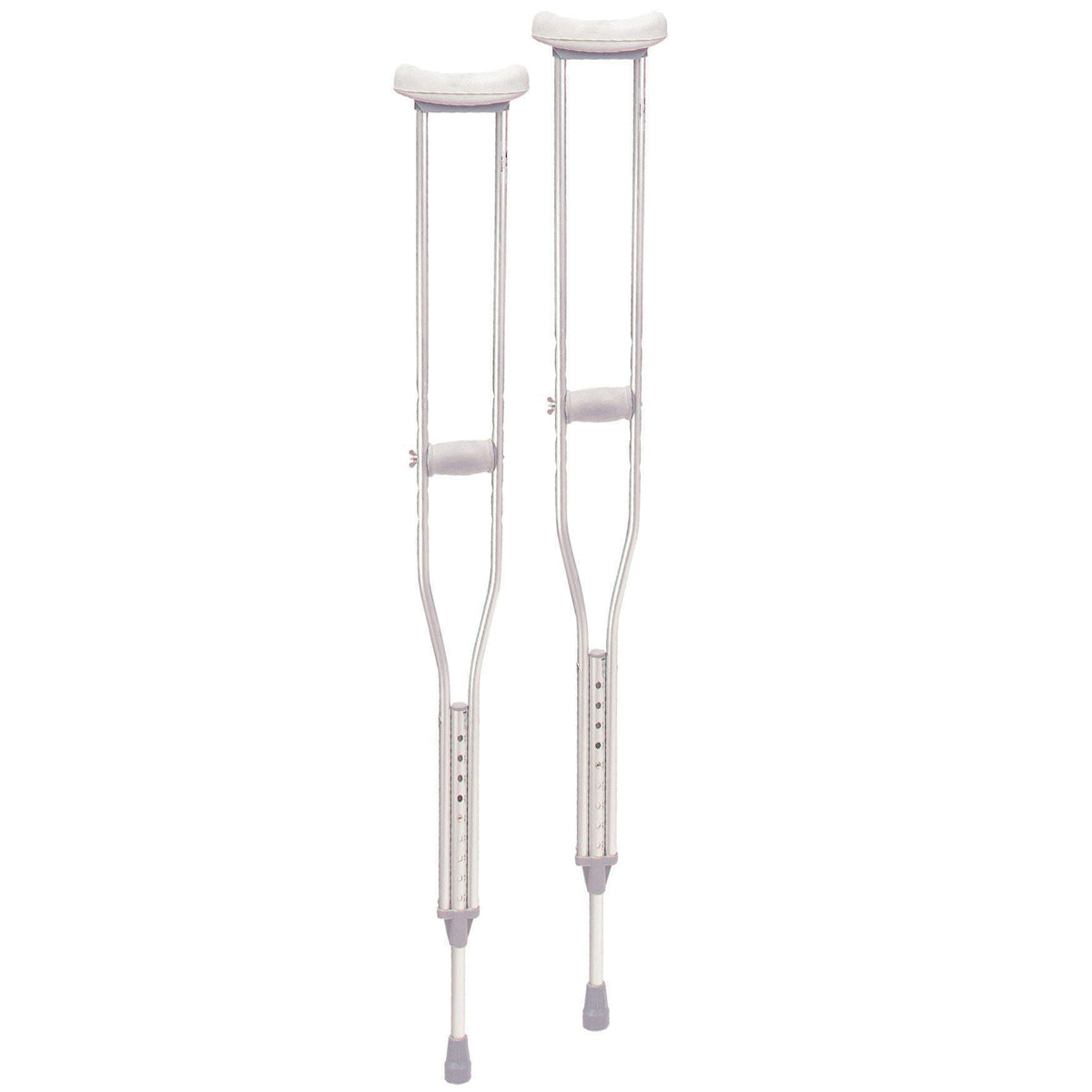 ADJUSTABLE ALUMINIUM CRUTCHES (Silver OS)