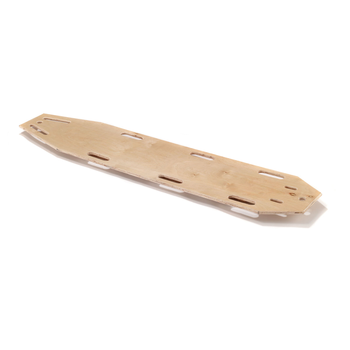 FULL WOOD SPINAL BOARDW/3 STRAPS,72"X16" (Natural OS)