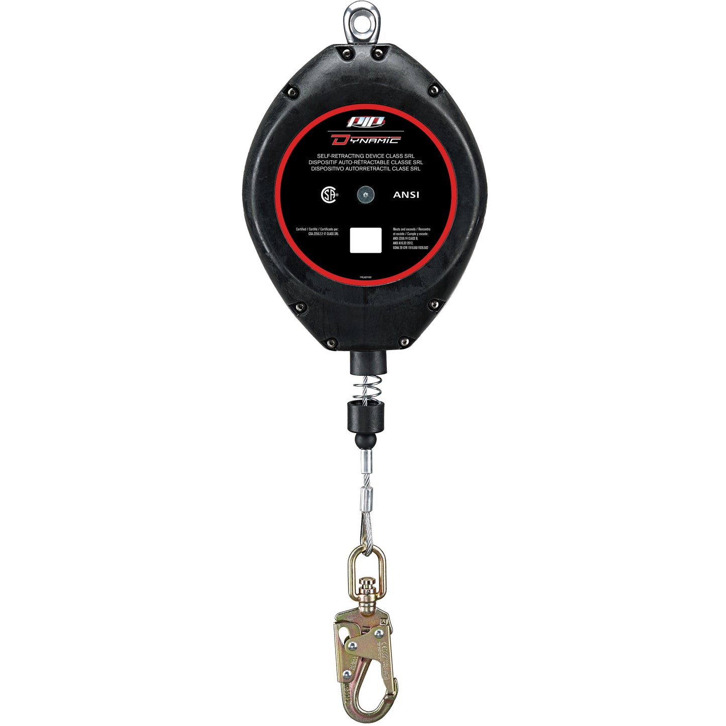 SRL-LE, GALV CABLE, SWIVEL SNAP, 20FT (Black 20FT)
