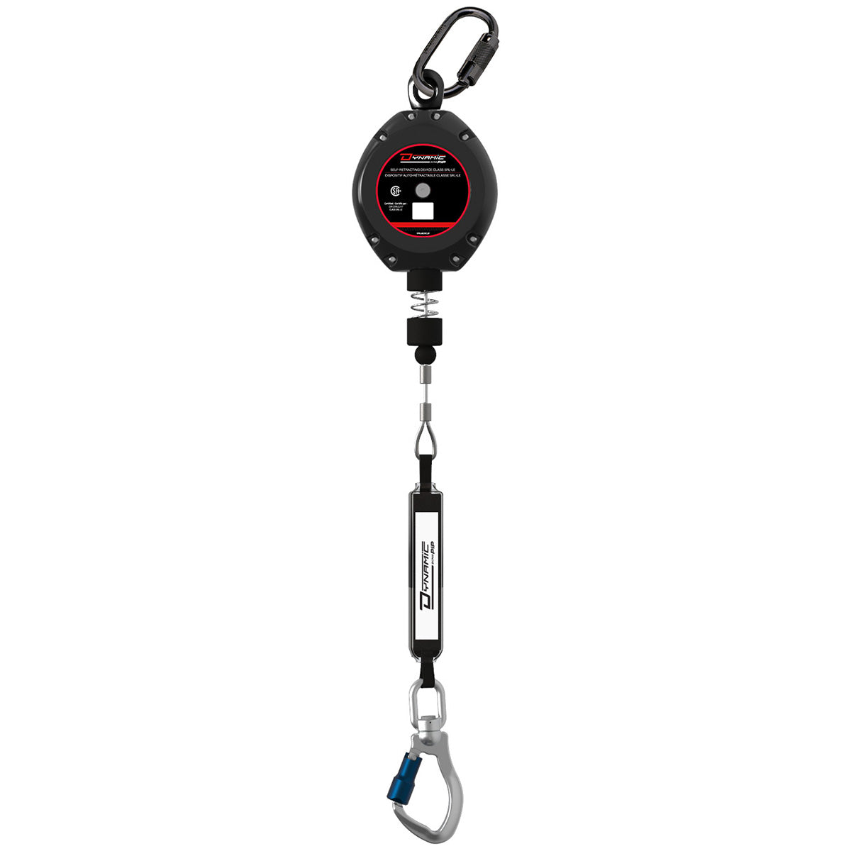 Dynamic® SRL-LE (Leading Edge) Auto-Locking Fall Arrest Device, Galvanized 30 FT (9.1m) Cable, Certified CSA Z259.2.2-17 (Black